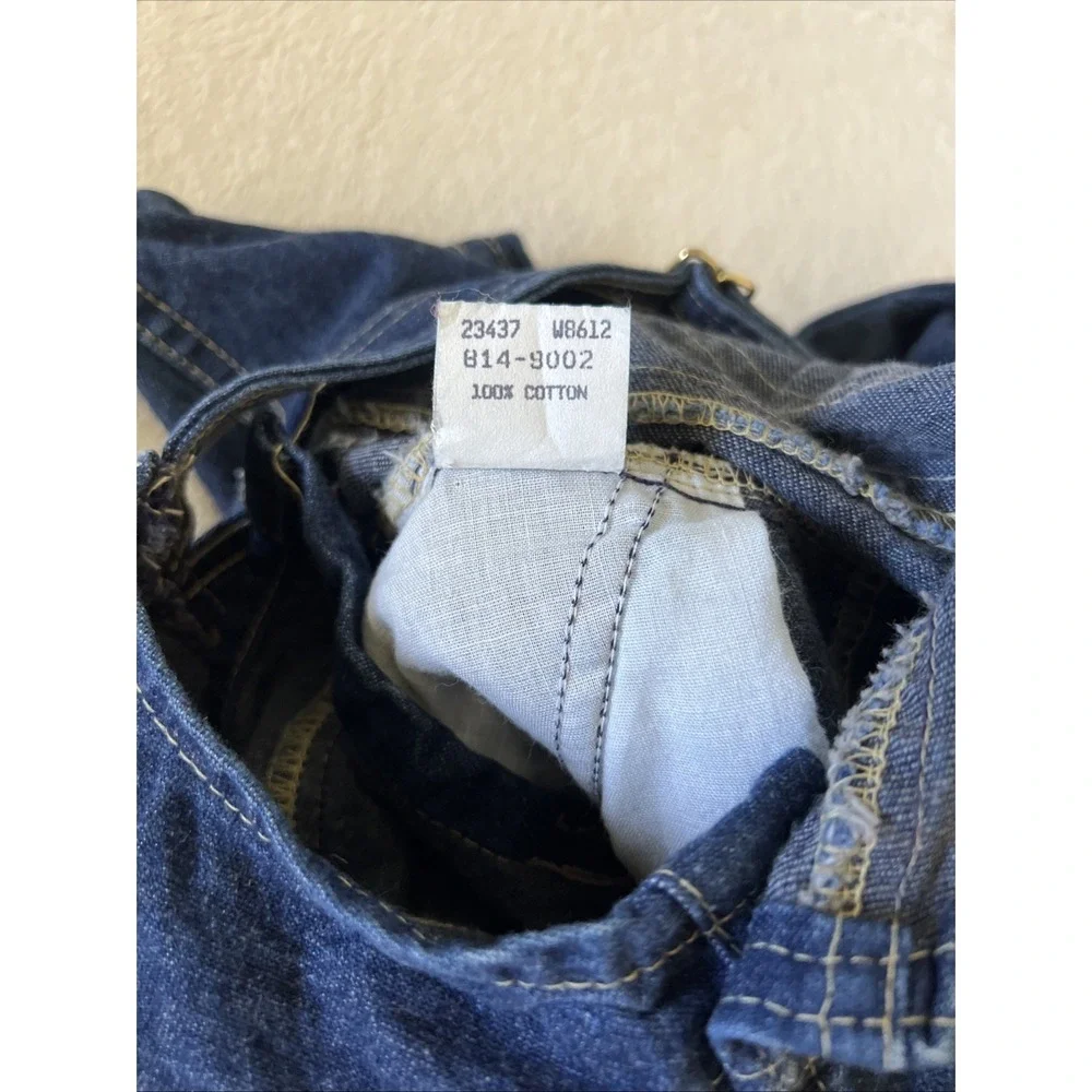 Vintage OshKosh B'Gosh Overalls Size 2T Indigo Blue Vestbak USA Made Pleated